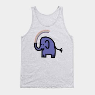 Very Peri Periwinkle Blue Chonk Elephant Rainbow Color of the Year 2022 Tank Top